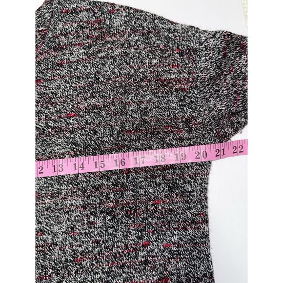 Pure J Jill Marled Asymmetrical Hem Sweater Small Black Red White Wool Cashmere - Picture 9 of 16